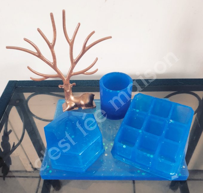 plateau et boîte de rangement cosmétique 