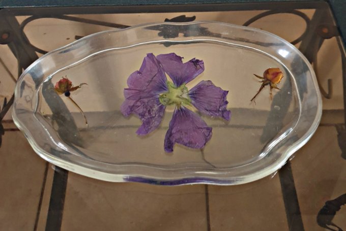 porte bijoux savon coiffeuse fleur