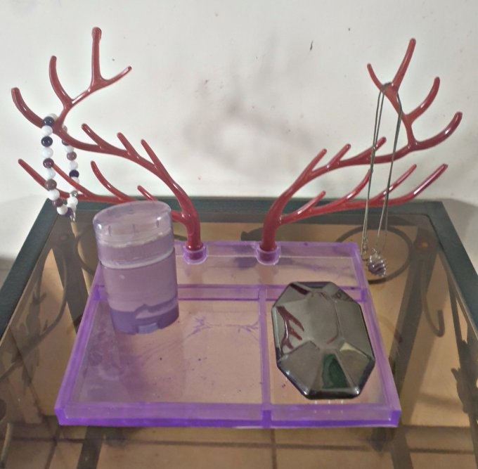 organisateur de bijoux corne de cerf 